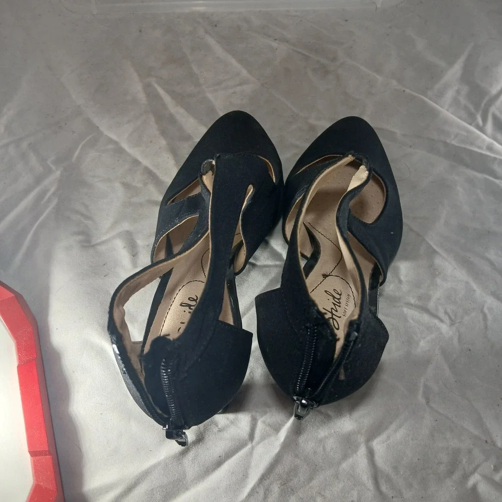 LifeStride Giovanna 2 Black Fabric‎ DOrsay Heels D Wanita Shoes Womens Size 7M